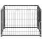 vidaXL Perrera de acero negro 100x100x70 cm
