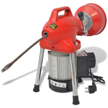 vidaXL Máquina para limpieza de tuberías 250 W 12,5mx16mm 4,5mx9,5mm