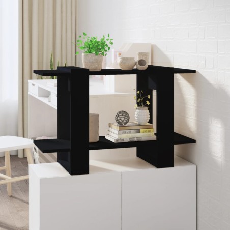 vidaXL Estantería/divisor de espacios negro 80x30x51 cm