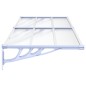 vidaXL Marquesina puerta policarbonato gris y transparente 199x90 cm vidaXL Marquesina puerta policarbonato gris y transparente 199x90 cm