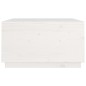 vidaXL Mesa de centro de madera maciza de pino blanco 80x80x45 cm