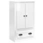 vidaXL Aparador de madera contrachapada blanco brillo 60x35,5x103,5 cm vidaXL Aparador de madera contrachapada blanco brillo 60x35,5x103,5 cm
