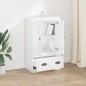 vidaXL Aparador de madera contrachapada blanco brillo 60x35,5x103,5 cm vidaXL Aparador de madera contrachapada blanco brillo 60x35,5x103,5 cm