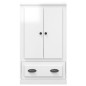 vidaXL Aparador de madera contrachapada blanco brillo 60x35,5x103,5 cm vidaXL Aparador de madera contrachapada blanco brillo 60x35,5x103,5 cm