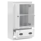 vidaXL Aparador de madera contrachapada blanco brillo 60x35,5x103,5 cm vidaXL Aparador de madera contrachapada blanco brillo 60x35,5x103,5 cm