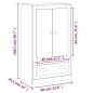 vidaXL Aparador de madera contrachapada blanco brillo 60x35,5x103,5 cm vidaXL Aparador de madera contrachapada blanco brillo 60x35,5x103,5 cm