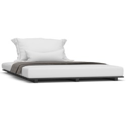 vidaXL Estructura de cama madera maciza de pino negro 120x190 cm