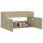 vidaXL Armario para lavabo contrachapada color roble 90x38,5x46 cm vidaXL Armario para lavabo contrachapada color roble 90x38,5x46 cm