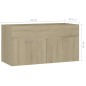 vidaXL Armario para lavabo contrachapada color roble 90x38,5x46 cm vidaXL Armario para lavabo contrachapada color roble 90x38,5x46 cm