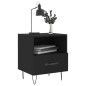 vidaXL Mesitas de noche 2 uds madera ingeniería negro 40x35x47,5 cm vidaXL Mesitas de noche 2 uds madera ingeniería negro 40x35x47,5 cm