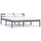 vidaXL Estructura de cama de madera maciza de pino gris 120x200 cm