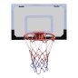 Aro de baloncesto con red y tablero, pelota y pompa, naranja Aro de baloncesto con red y tablero, pelota y pompa, naranja