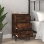 vidaXL Mesita de noche madera contrachapada roble ahumado 40x35x70 cm vidaXL Mesita de noche madera contrachapada roble ahumado 40x35x70 cm