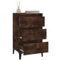vidaXL Mesita de noche madera contrachapada roble ahumado 40x35x70 cm vidaXL Mesita de noche madera contrachapada roble ahumado 40x35x70 cm
