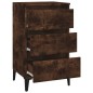 vidaXL Mesita de noche madera contrachapada roble ahumado 40x35x70 cm vidaXL Mesita de noche madera contrachapada roble ahumado 40x35x70 cm