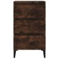 vidaXL Mesita de noche madera contrachapada roble ahumado 40x35x70 cm vidaXL Mesita de noche madera contrachapada roble ahumado 40x35x70 cm