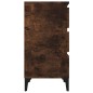 vidaXL Mesita de noche madera contrachapada roble ahumado 40x35x70 cm vidaXL Mesita de noche madera contrachapada roble ahumado 40x35x70 cm