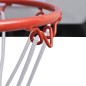 Aro de baloncesto con red y tablero, pelota y pompa, naranja Aro de baloncesto con red y tablero, pelota y pompa, naranja