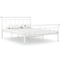 vidaXL Estructura de cama de metal blanco 140x200 cm vidaXL Estructura de cama de metal blanco 140x200 cm
