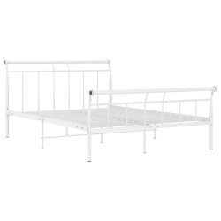 vidaXL Estructura de cama de metal blanco 140x200 cm