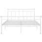 vidaXL Estructura de cama de metal blanco 140x200 cm vidaXL Estructura de cama de metal blanco 140x200 cm