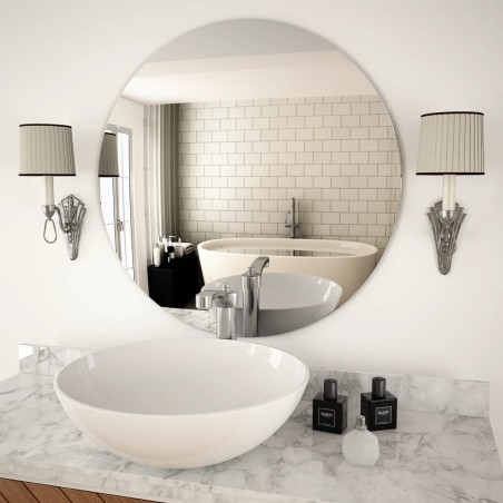 vidaXL Espejo de pared redondo vidrio 70 cm 