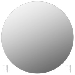 vidaXL Espejo de pared redondo vidrio 70 cm 