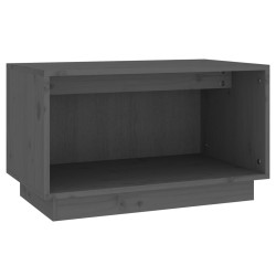 vidaXL Mueble de TV de madera maciza de pino gris 60x35x35 cm