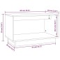 vidaXL Mueble de TV de madera maciza de pino gris 60x35x35 cm vidaXL Mueble de TV de madera maciza de pino gris 60x35x35 cm