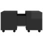 vidaXL Mesa de centro madera contrachapada negro brillante 60x60x38 cm vidaXL Mesa de centro madera contrachapada negro brillante 60x60x38 cm