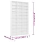 vidaXL Armario CDs madera contrachapada blanco brillo 102x16x177,5 cm vidaXL Armario CDs madera contrachapada blanco brillo 102x16x177,5 cm