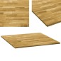 vidaXL Tablero de mesa cuadrado madera maciza de roble 23 mm 80x80 cm