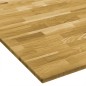 vidaXL Tablero de mesa cuadrado madera maciza de roble 23 mm 80x80 cm