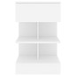 vidaXL Mesitas de noche 2 uds madera contrachapada blanco 40x35x65 cm