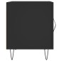vidaXL Mesitas de noche 2 uds madera de ingeniería negro 40x40x50 cm