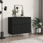 vidaXL Aparadores 2 uds madera de ingeniería negro 40x35x70 cm vidaXL Aparadores 2 uds madera de ingeniería negro 40x35x70 cm