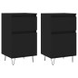 vidaXL Aparadores 2 uds madera de ingeniería negro 40x35x70 cm vidaXL Aparadores 2 uds madera de ingeniería negro 40x35x70 cm
