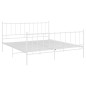 vidaXL Estructura de cama de metal blanco 180x200 cm