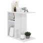 vidaXL Mesa auxiliar madera contrachapada blanco brillante 50x30x50 cm vidaXL Mesa auxiliar madera contrachapada blanco brillante 50x30x50 cm