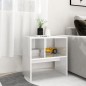 vidaXL Mesa auxiliar madera contrachapada blanco brillante 50x30x50 cm vidaXL Mesa auxiliar madera contrachapada blanco brillante 50x30x50 cm