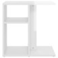 vidaXL Mesa auxiliar madera contrachapada blanco brillante 50x30x50 cm vidaXL Mesa auxiliar madera contrachapada blanco brillante 50x30x50 cm