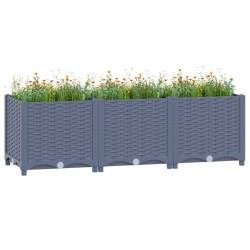 vidaXL Arriate polipropileno 120x40x38 cm