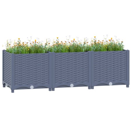 vidaXL Arriate polipropileno 120x40x38 cm