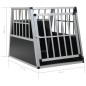 vidaXL Jaula de perro con puerta única 65x91x69,5 cm