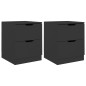 vidaXL Mesitas de noche 2 uds madera de ingeniería negro 40x40x50 cm vidaXL Mesitas de noche 2 uds madera de ingeniería negro 40x40x50 cm