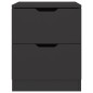vidaXL Mesitas de noche 2 uds madera de ingeniería negro 40x40x50 cm vidaXL Mesitas de noche 2 uds madera de ingeniería negro 40x40x50 cm
