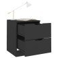 vidaXL Mesitas de noche 2 uds madera de ingeniería negro 40x40x50 cm vidaXL Mesitas de noche 2 uds madera de ingeniería negro 40x40x50 cm