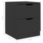 vidaXL Mesitas de noche 2 uds madera de ingeniería negro 40x40x50 cm vidaXL Mesitas de noche 2 uds madera de ingeniería negro 40x40x50 cm