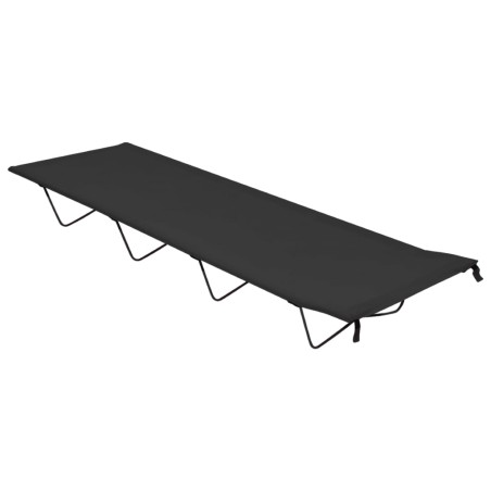 vidaXL Camas de camping 2 uds tela Oxford y acero negro 180x60x19 cm