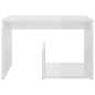 vidaXL Mesa auxiliar de madera contrachapada blanco brillo 59x36x38 cm